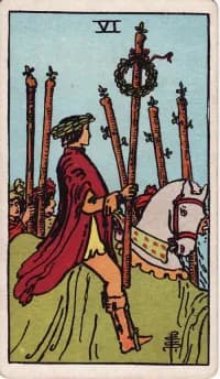权杖6 6 of Wands 塔罗牌