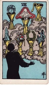 圣杯7 7 of Cups 塔罗牌