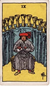 圣杯9 9 of Cups 塔罗牌
