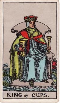 圣杯国王 King of Cups 塔罗牌