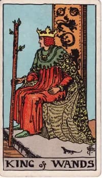 权杖国王 King of Wands 塔罗牌