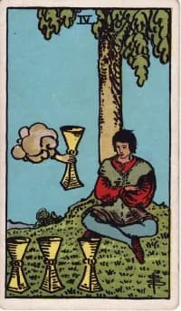 圣杯4 4 of Cups 塔罗牌