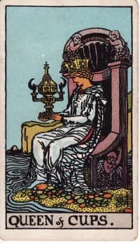 圣杯王后 Queen of Cups 塔罗牌