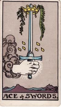 宝剑王牌 Ace of Swords 塔罗牌