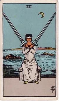 宝剑2 2 of Swords 塔罗牌