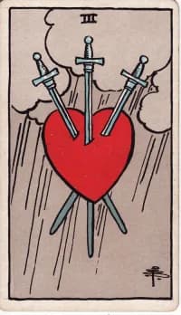 宝剑3 3 of Swords 塔罗牌