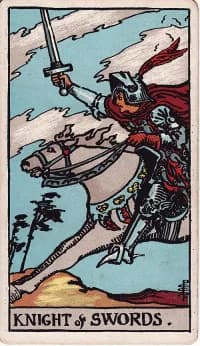 宝剑骑士 Knight of Swords 塔罗牌