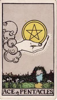 星币王牌 Ace of Pentacles 塔罗牌