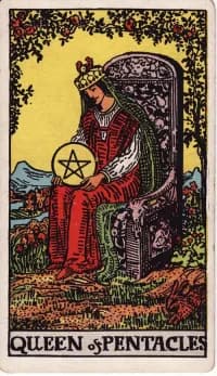 星币王后 Queen of Pentacles 塔罗牌